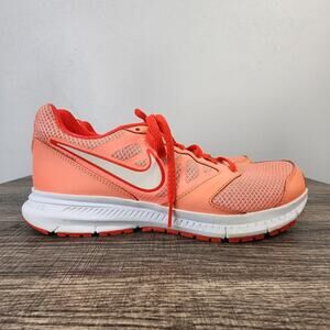 Nike Women's Coral White Downshifter Sneakers Size 8.5 Athletic Workout Gym Walk